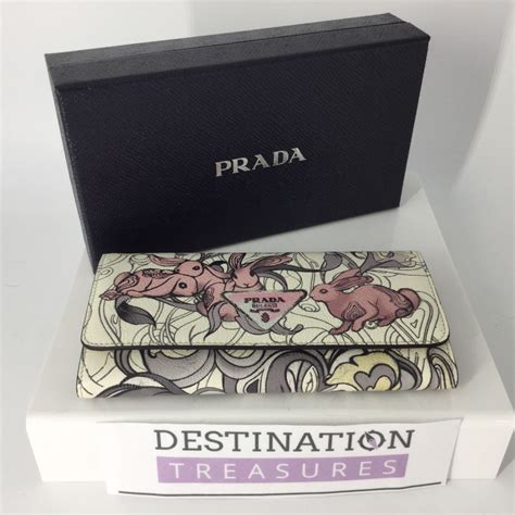 prada james jean wallet|Prada long wallet, James Jean collaboration, flap, rabbit pattern.